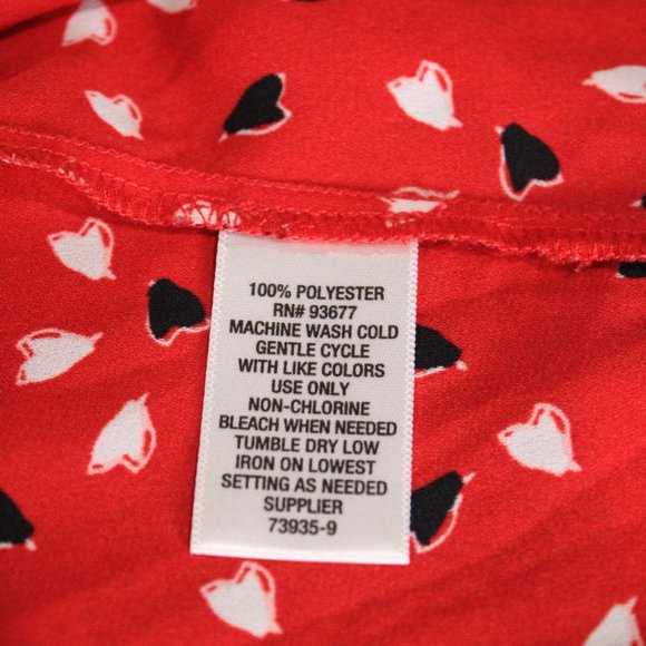 Liz Claiborne Women’s Popover Long Sleeve Tiny Hearts Print Size 3X - Picture 11 of 12